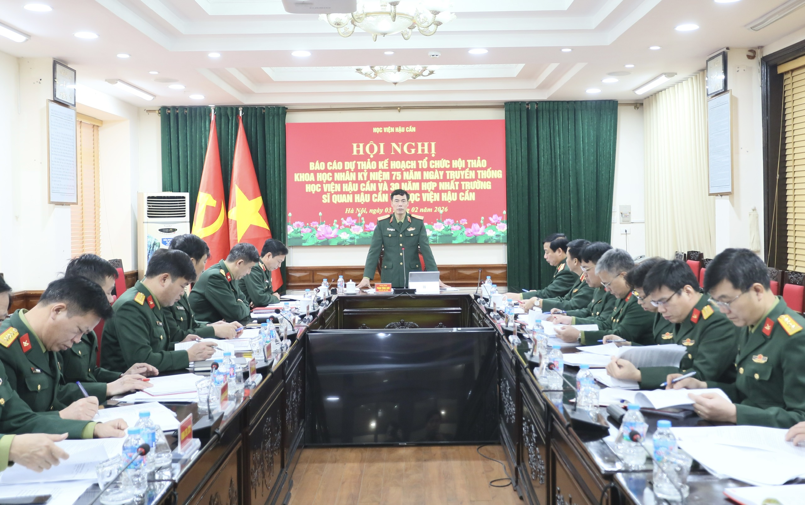 HỌC VIỆN HẬU CẦN TĂNG CƯỜNG LÃNH ĐẠO, CHỈ ĐẠO CHUẨN BỊ HỘI THẢO KHOA HỌC KỶ NIỆM 75 NĂM NGÀY TRUYỀN THỐNG